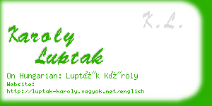 karoly luptak business card